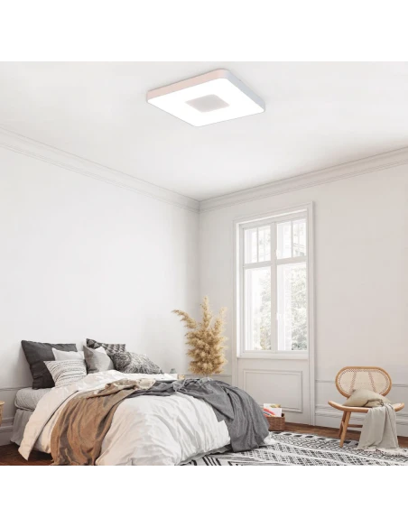 Mantra - Coin Lampada da Soffitto Quadrata - Bianco