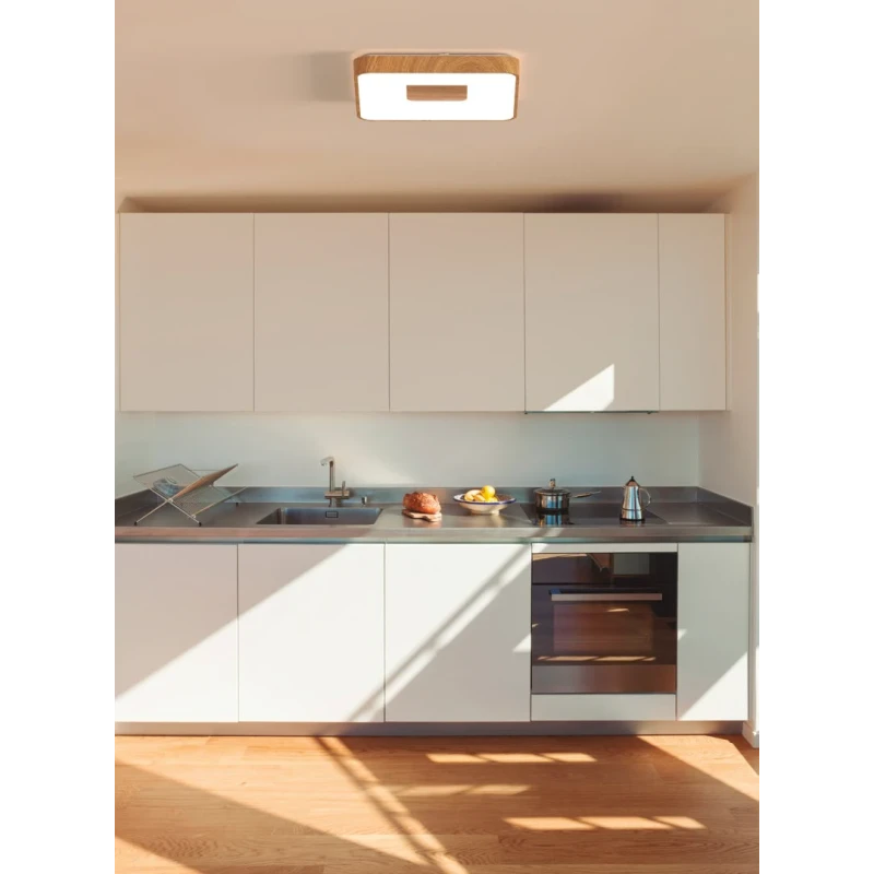 Mantra - Coin Square Ceiling Lamp - Wood