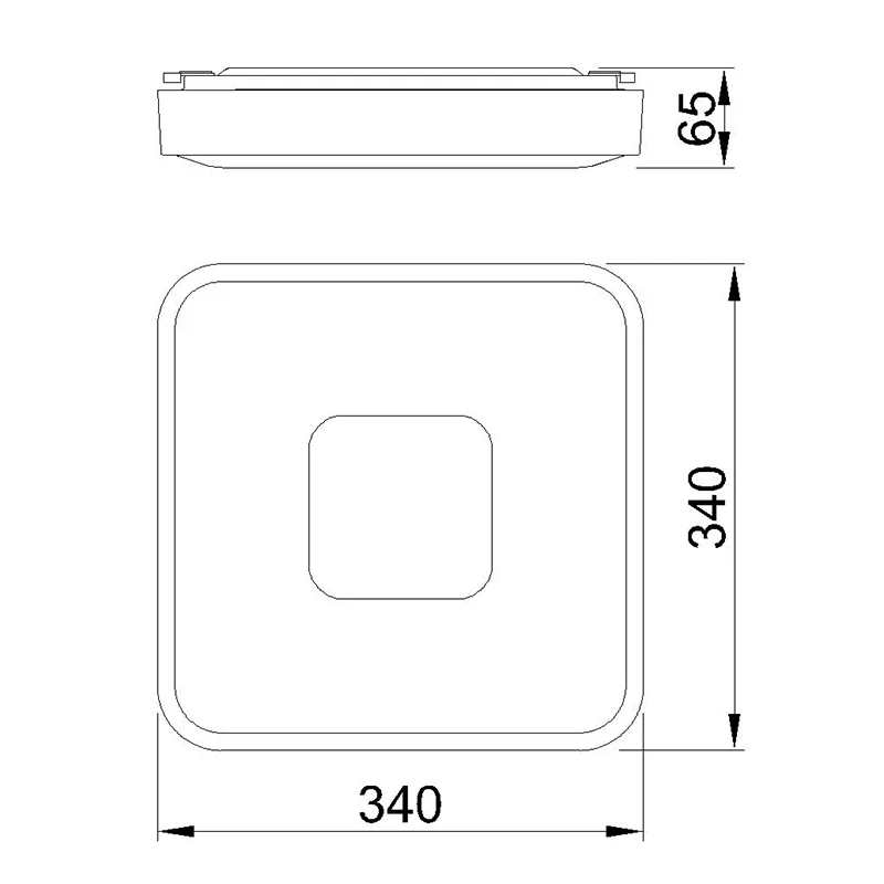 Mantra - Coin Lampada da Soffitto Quadrata - Oro