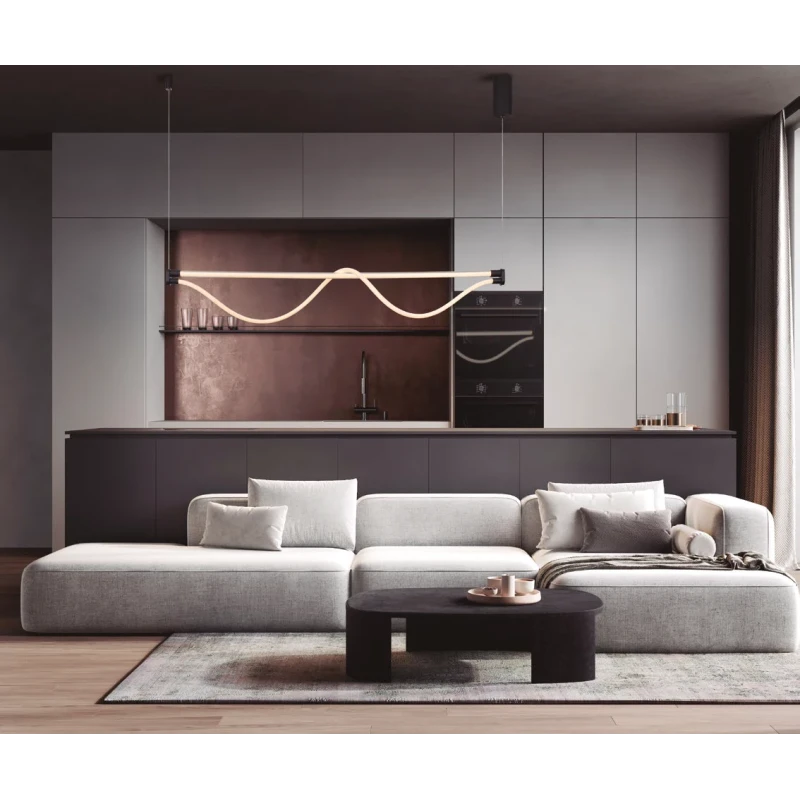 Mantra - Fugaz Horizontal Pendant Lamp - Arena Black