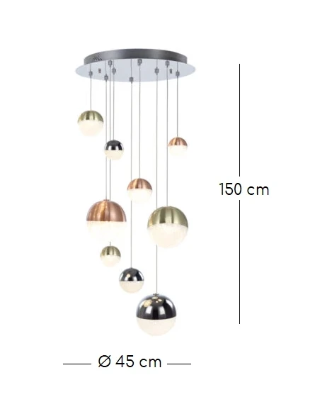 Illuminati - Atomo Lampada a Sospensione - Multicolore