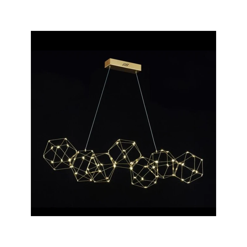 Illuminati - Lucciola Lampada a Sospensione Lineare - Oro