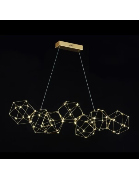 Illuminati - Lucciola Lampada a Sospensione Lineare - Oro