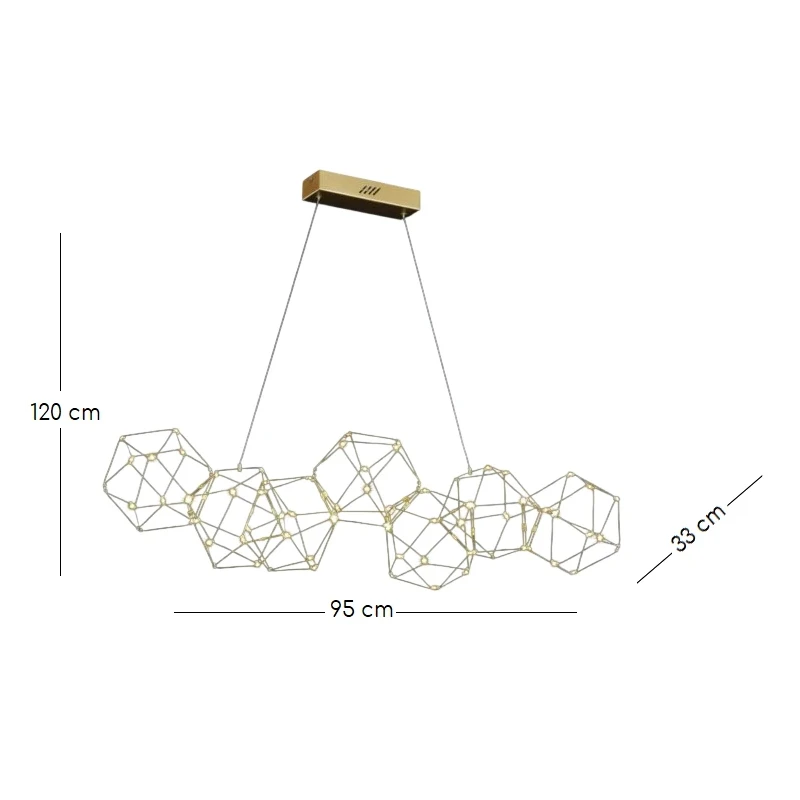 Illuminati - Lucciola Linear Pendant Lamp - Gold