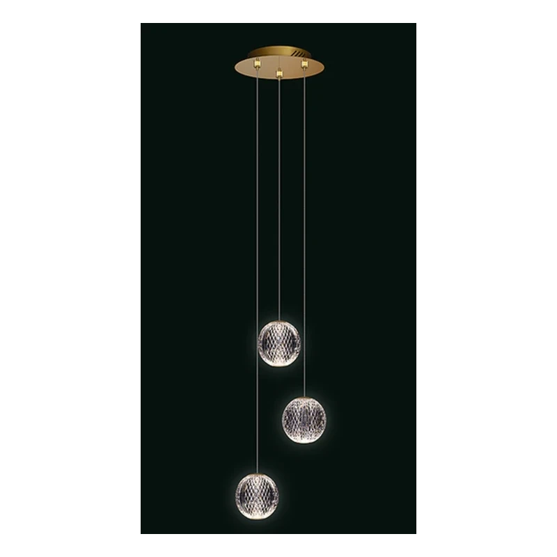 Illuminati - Diamante Lampada a Sospensione 3 Luci - Oro