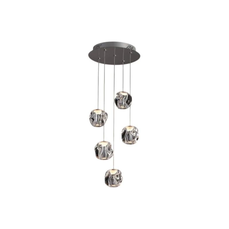 Illuminati - Ciottolo 5-Light Pendant Lamp - Polished Chrome