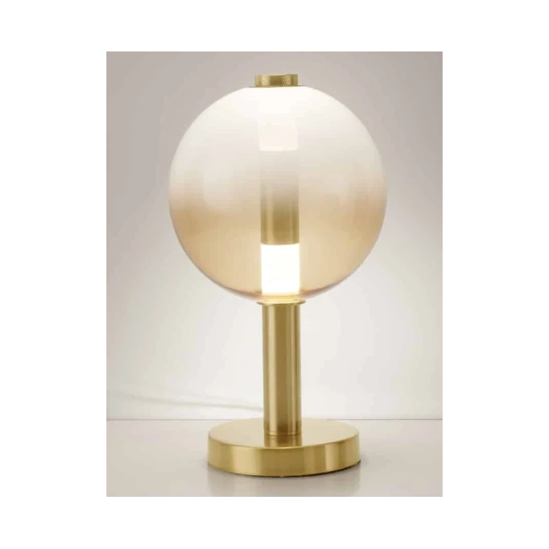 Illuminati - Aurora Lampada da Tavolo - Oro Satinato / Ambra