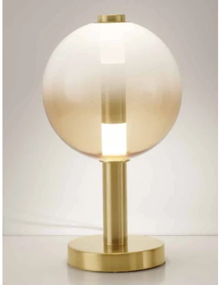 Illuminati - Aurora Table Lamp - Satin Gold / Amber