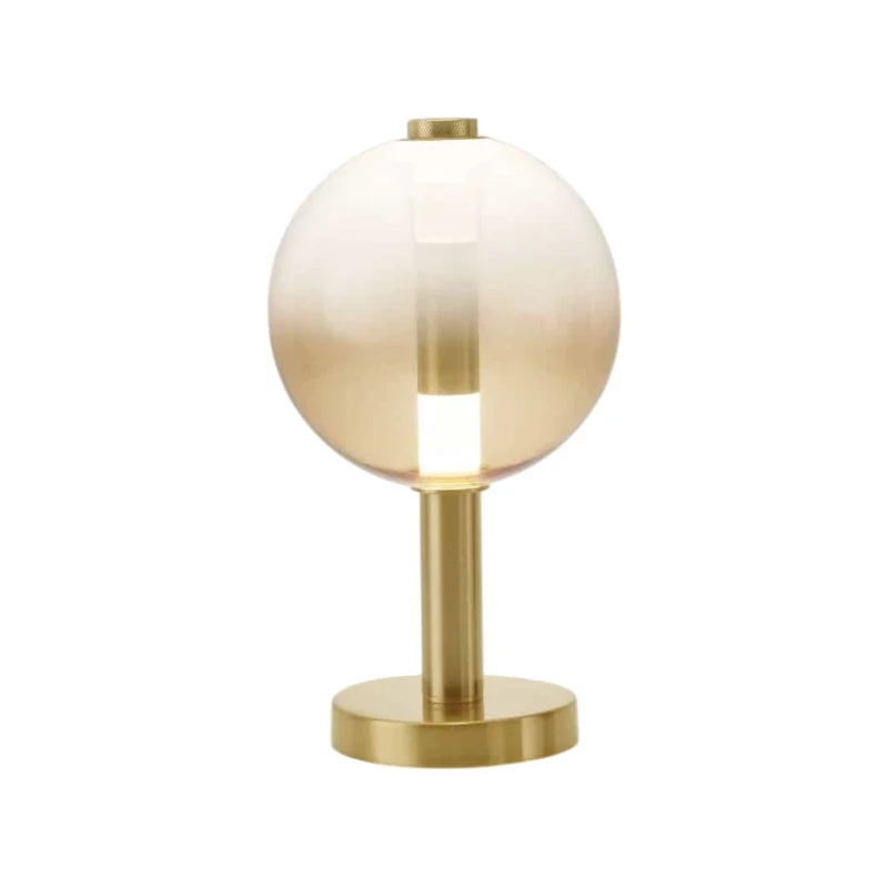 Illuminati - Aurora Lampada da Tavolo - Oro Satinato / Ambra