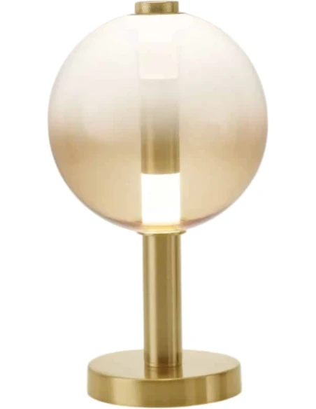 Illuminati - Aurora Table Lamp - Satin Gold / Amber