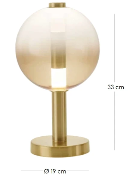 Illuminati - Aurora Lampada da Tavolo - Oro Satinato / Ambra