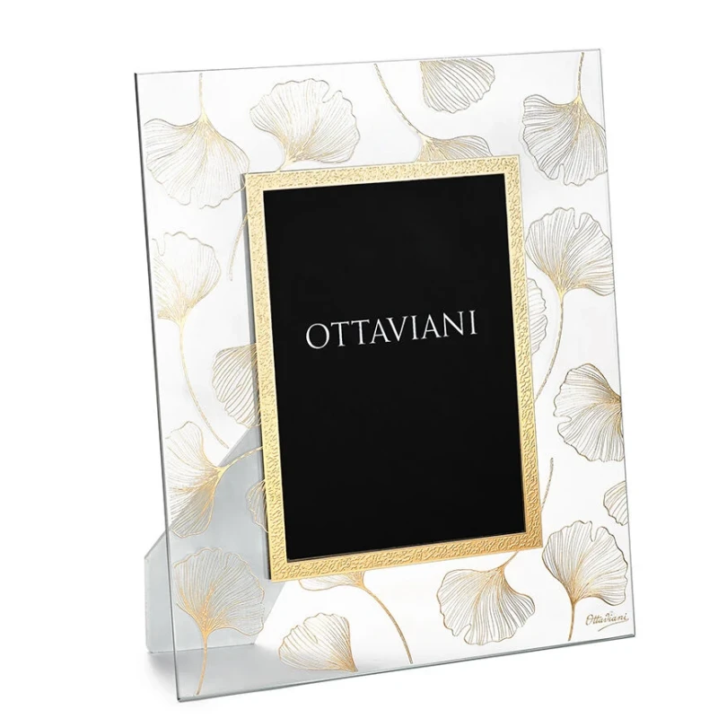 Ottaviani - Soffio Crystal Photo Frame with Gold Leaf