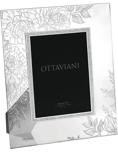 Ottaviani - Portafoto Cristallo Rose - Foglia Argento