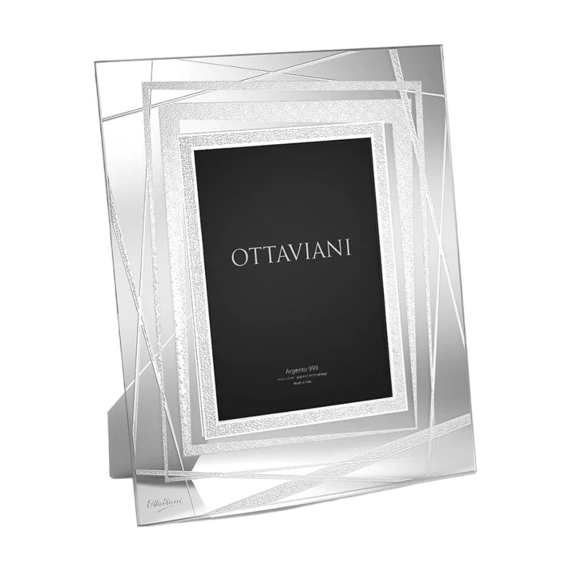 Ottaviani - Portafoto Cristallo Il Ricordo - Foglia Argento