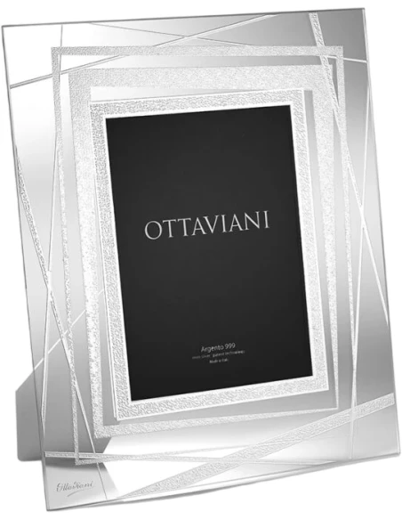 Ottaviani - Portafoto Cristallo Il Ricordo - Foglia Argento