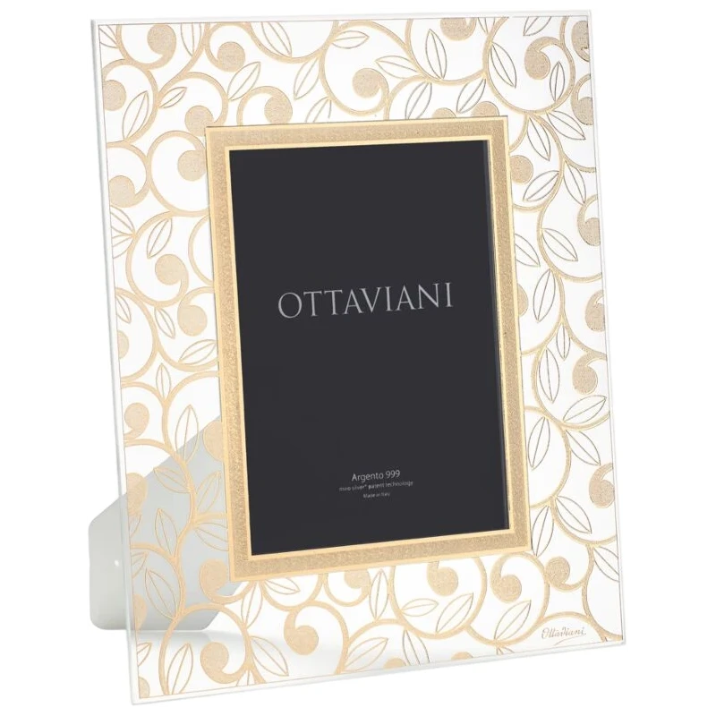 Ottaviani - Portafoto Cristallo Riccioli - Foglia Oro