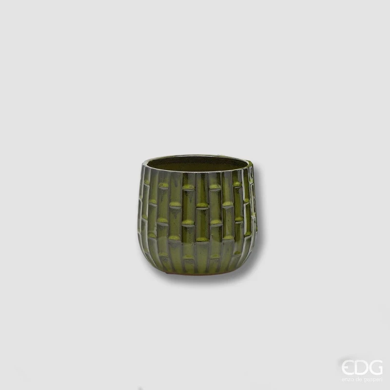 EDG - Vaso Cachepot Similbamboo - Oliva