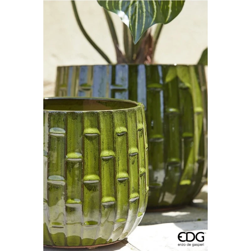 EDG - Similbamboo Cachepot Vase - Olive