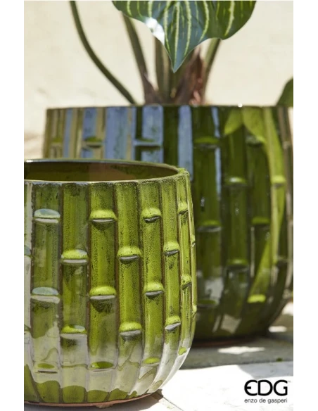 EDG - Similbamboo Cachepot Vase - Olive