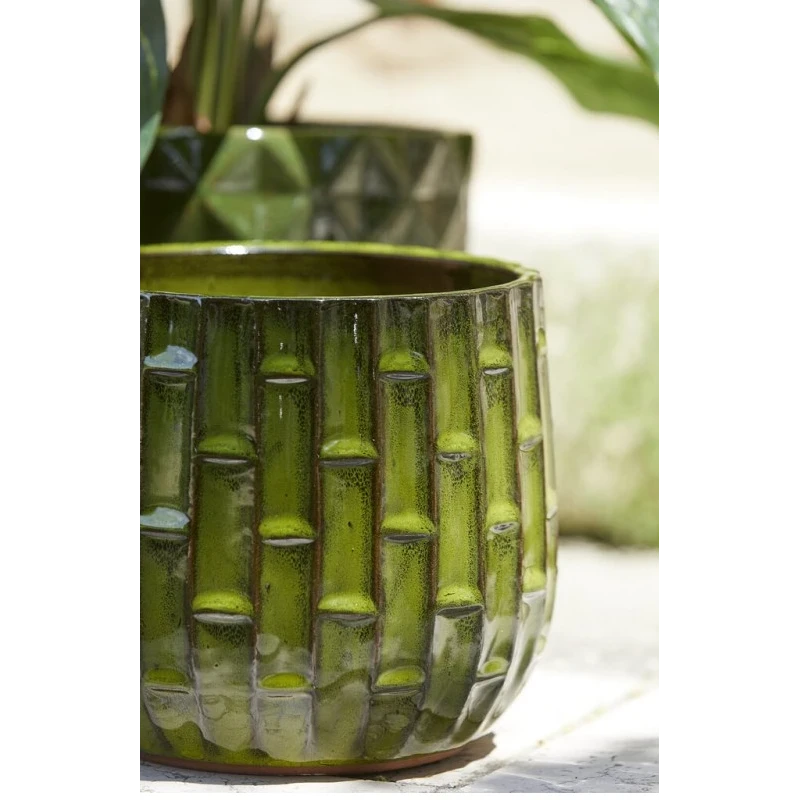 EDG - Vaso Cachepot Similbamboo - Oliva