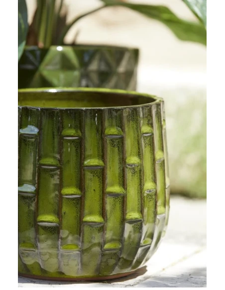 EDG - Vaso Cachepot Similbamboo - Oliva