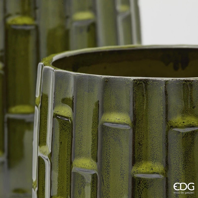 EDG - Vaso Cachepot Similbamboo - Oliva
