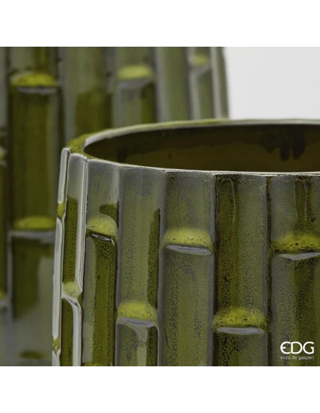 EDG - Vaso Cachepot Similbamboo - Oliva