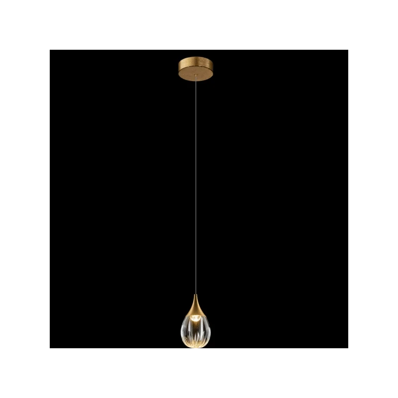 Illuminati - Stilla Single Pendant Lamp - Satin Gold