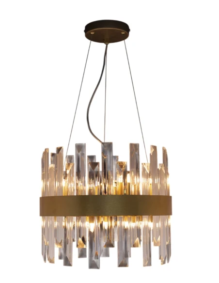 Illuminati - Zenna Round Pendant Lamp - Satin Gold
