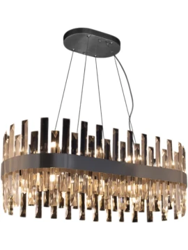 Illuminati - Zenna Oval Pendant Lamp - Satin Nickel