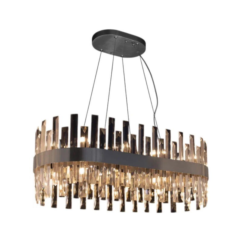 Illuminati - Zenna Oval Pendant Lamp - Satin Nickel