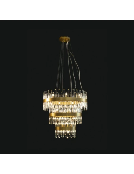 Illuminati - Zenna 42-Light Pendant Lamp - Satin Gold