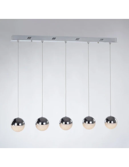 Illuminati - Atomo Lampada a Sospensione a 5 Luci - Cromo