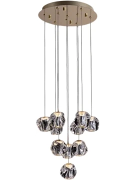 Illuminati - Ciottolo 10-Light Pendant Lamp - Satin Gold