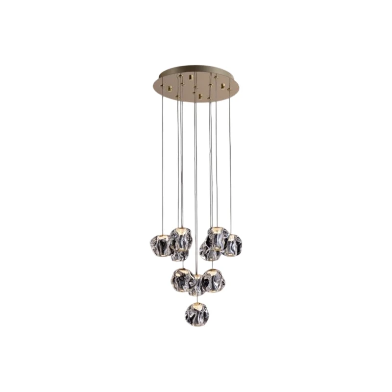 Illuminati - Ciottolo 10-Light Pendant Lamp - Satin Gold