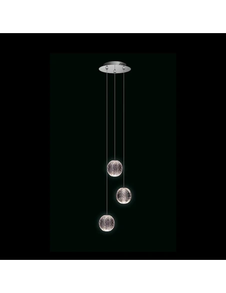 Illuminati - Diamante 3-Light Pendant Lamp - Chrome