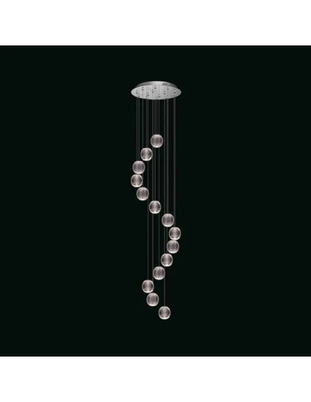 Illuminati - Diamante Pendant Lamp 14 Lights - Chrome