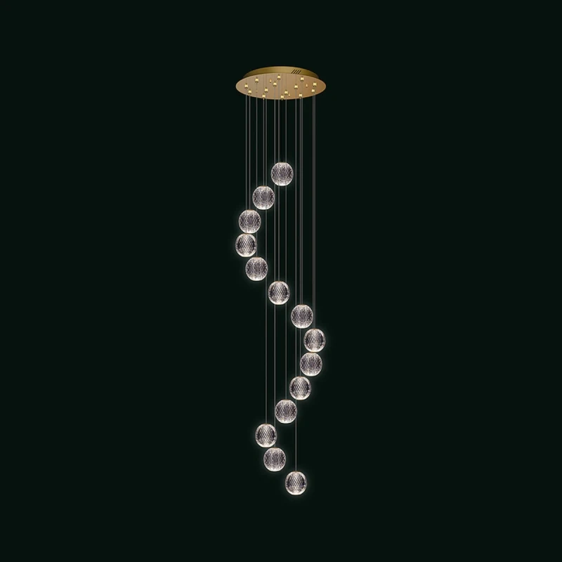 Illuminati - Diamante Pendant Lamp 14 Lights - Gold