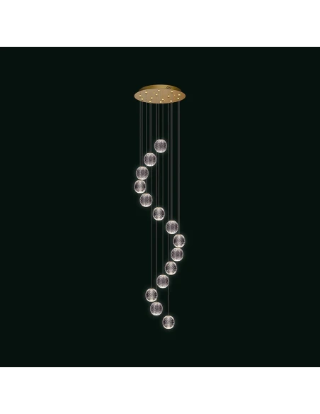 Illuminati - Diamante Pendant Lamp 14 Lights - Gold