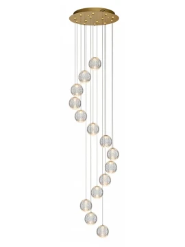 Illuminati - Diamante Pendant Lamp 14 Lights - Gold