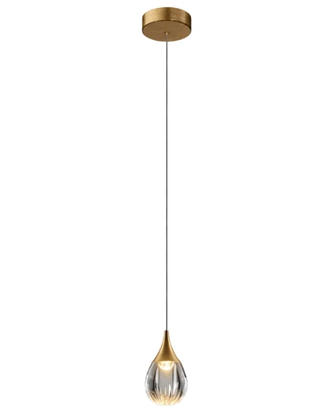 Illuminati - Stilla Lampada a Sospensione Singola -  Oro Satinato