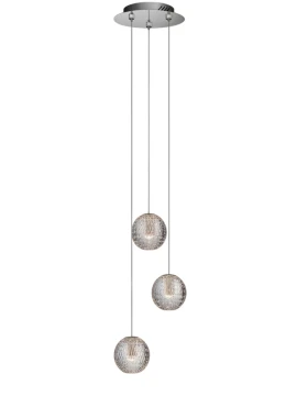 Illuminati - Diamante Lampada a Sospensione 3 Luci - Cromo
