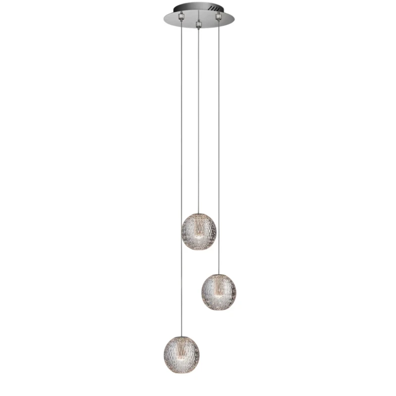 Illuminati - Diamante 3-Light Pendant Lamp - Chrome