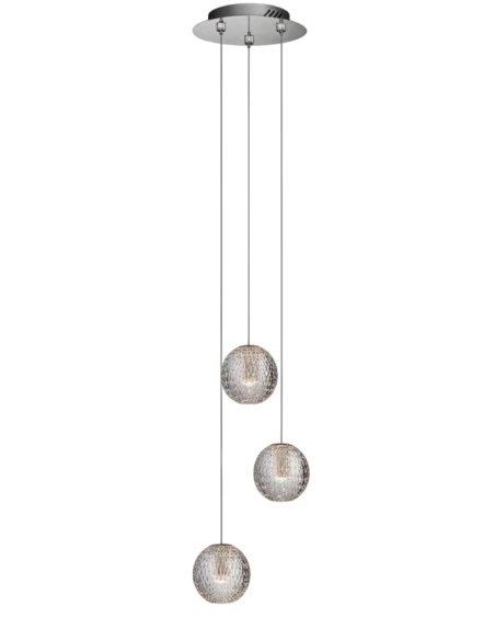 Illuminati - Diamante 3-Light Pendant Lamp - Chrome