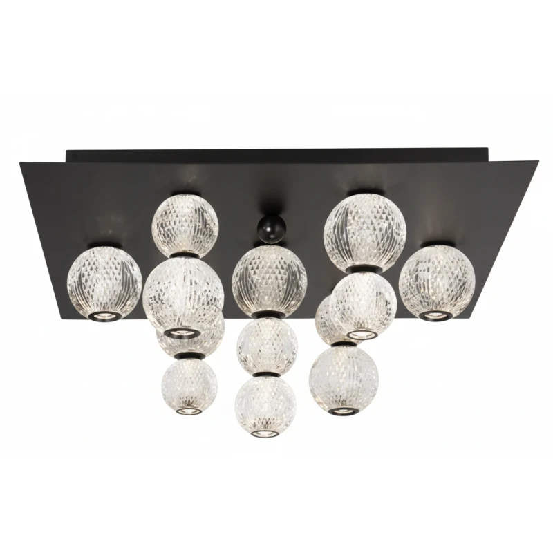 Illuminati - Diamante Square Ceiling Lamp - Black