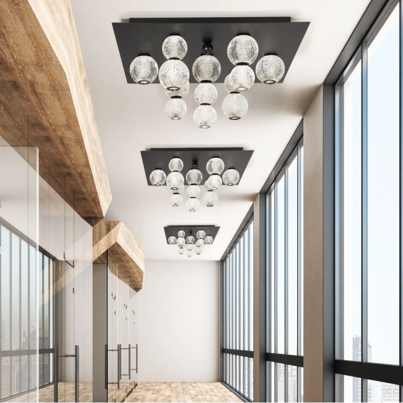Illuminati - Diamante Square Ceiling Lamp - Black