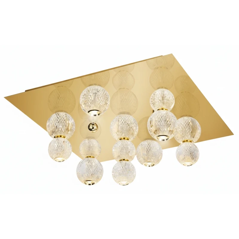 Illuminati - Diamante Square Ceiling Lamp - Gold