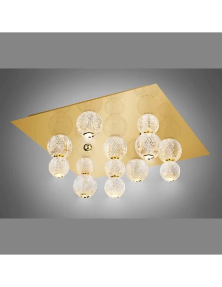 Illuminati - Diamante Lampada da Soffitto Quadrata - Oro
