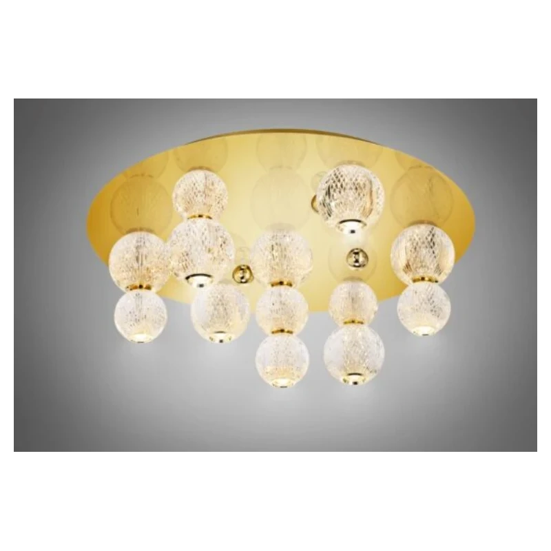 Illuminati - Diamante Round Ceiling Lamp - Gold