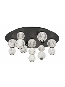 Illuminati - Diamante Lampada da Soffitto Rotonda - Nero